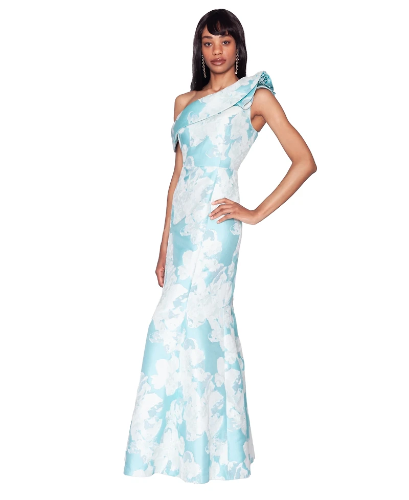 White Tie by Shani Women's One-Shoulder Gown