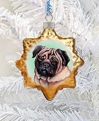Designocracy Cute Pug Mercury Holiday Ornament