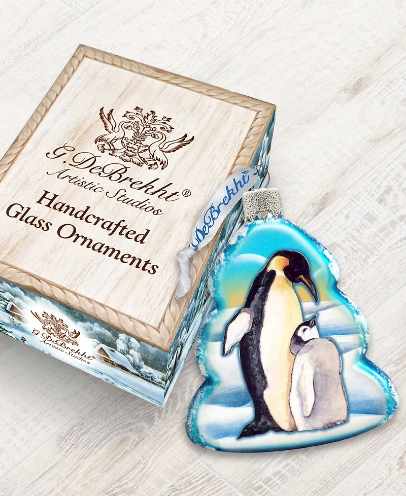 Designocracy Penguin Family Mercury Holiday Ornament