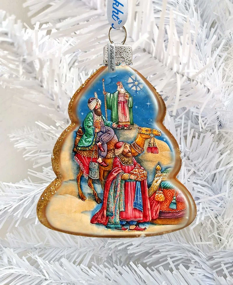 Designocracy Nativity Mercury Holiday Ornaments, Set of 3