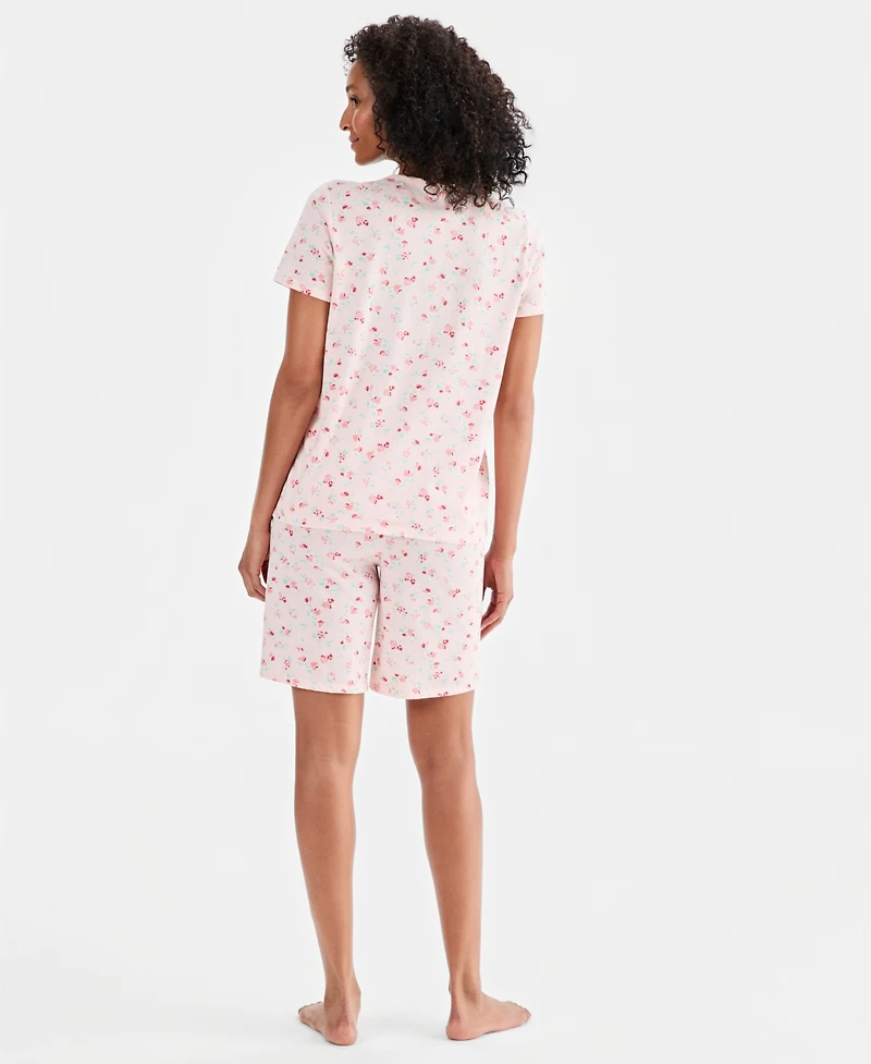 Charter Club Women's 2-Pc. Cotton Bermuda Short Pajamas Set, Created for Macy's