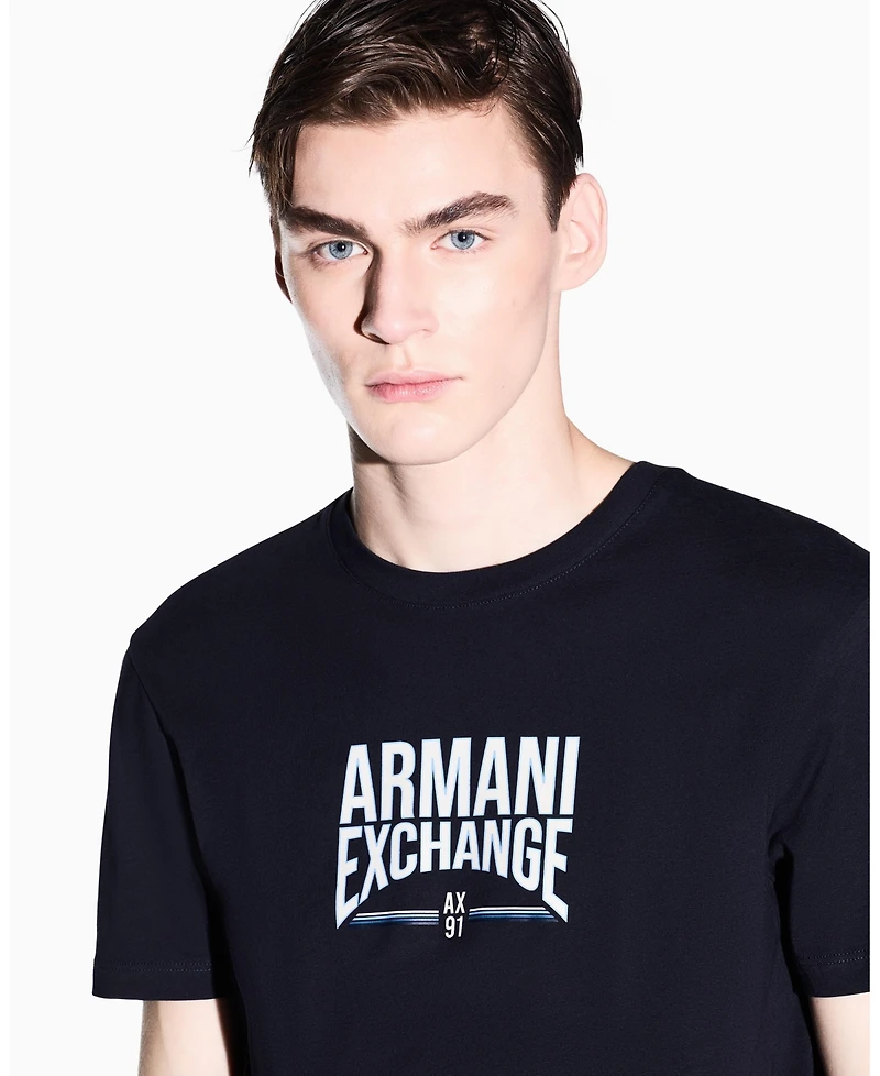 A|X Armani Exchange Men's Short Sleeve Varsity Logo T-Shirt