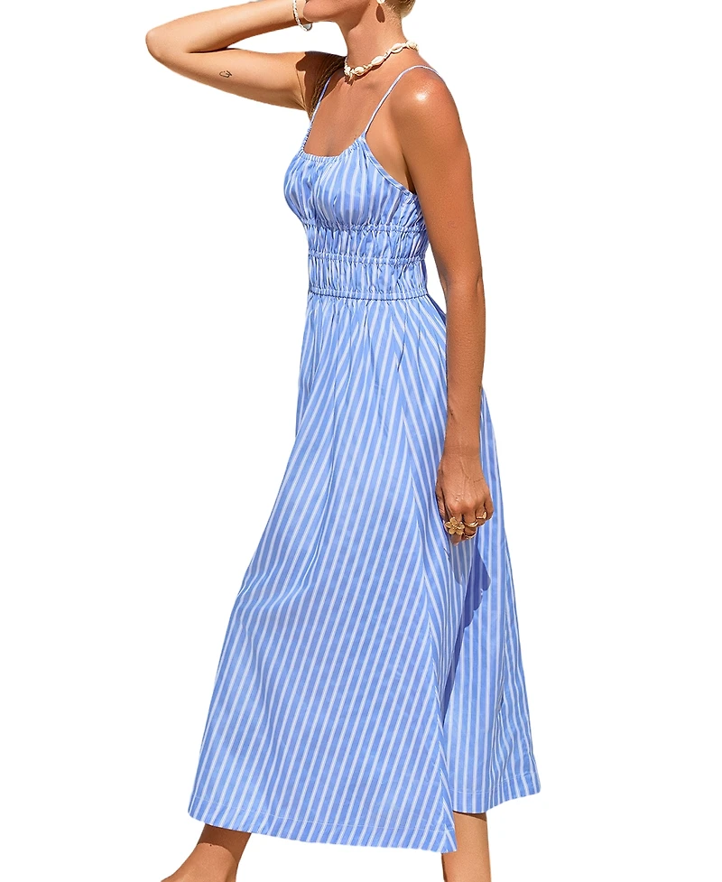 Cupshe Women's Pursuit Striped Maxi Beach Dress