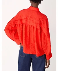 Whistles Women's Textured Frill Detail Blouse