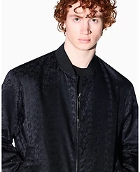 A|X Armani Exchange Men's All Over Print Jacquard Bomber Jacket