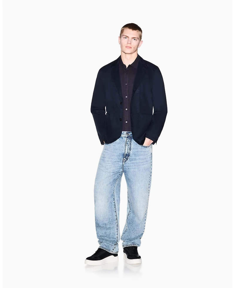 A|X Armani Exchange Men's White Edition Twill Jacket