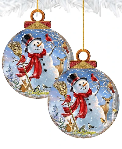 Designocracy by Dona Gelsinger Frosty Forest Friends Ornament