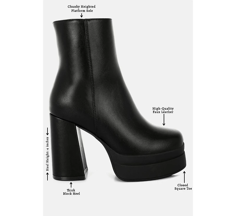 London Rag Baltese Zip-Up Chunky Boots Women