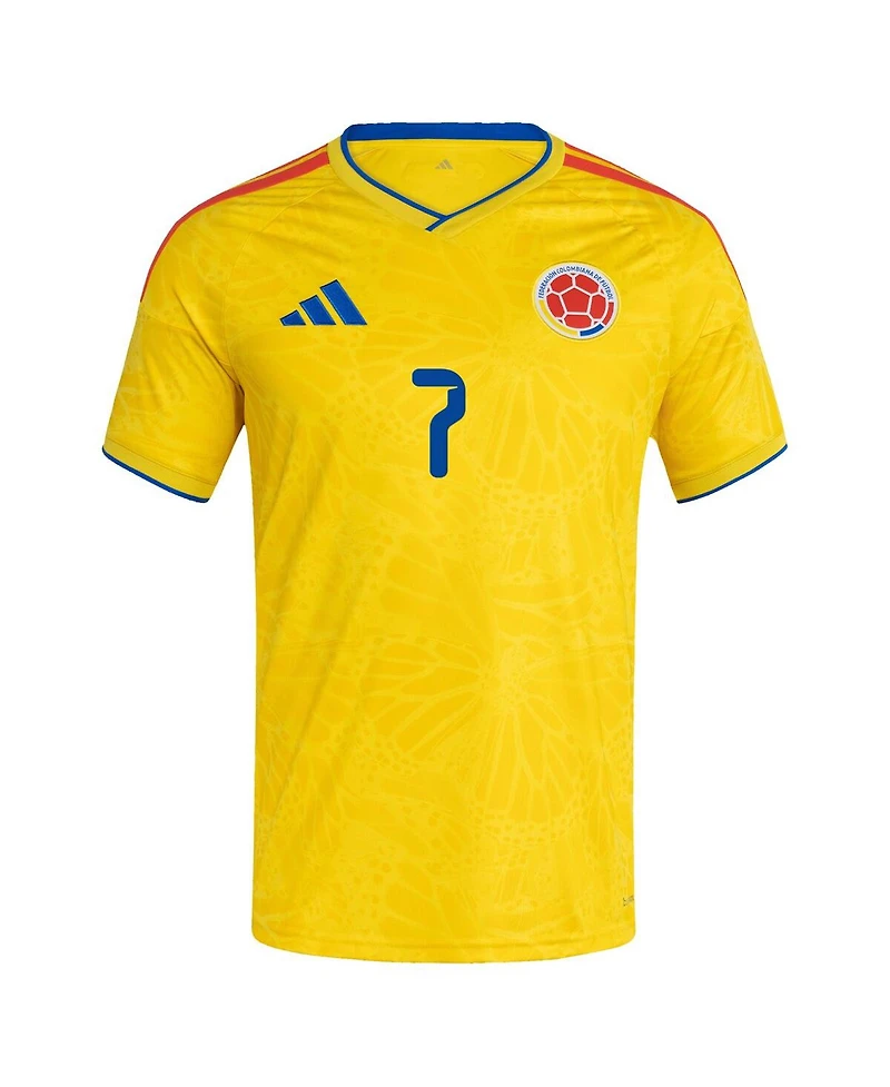 Adidas Men's Luis Diaz Yellow Colombia National Team 2026 Home Replica Jersey