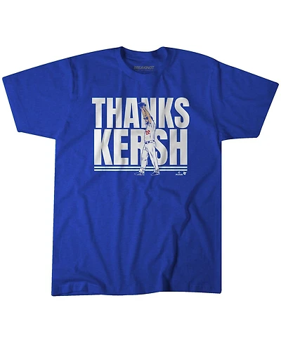 BreakingT Men's and Women's Clayton Kershaw Royal Los Angeles Dodgers Thank You T-Shirt