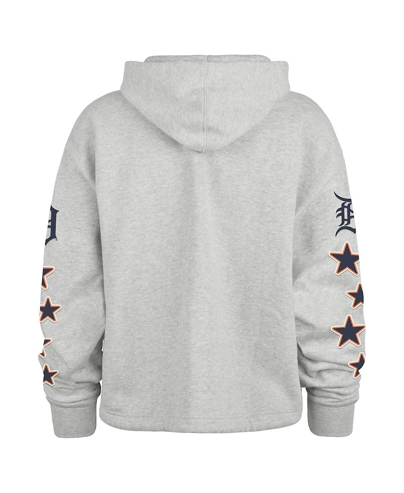 '47 Brand Women's Heather Gray Detroit Tigers Plus Starry Eye Hoodie