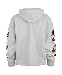 '47 Brand Women's Heather Gray Detroit Tigers Plus Starry Eye Hoodie