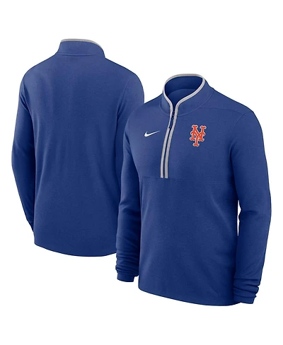 Nike Men's Royal New York Mets Dri-fit Victory Half-Zip Pullover Hoodie