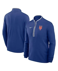 Nike Men's Royal New York Mets Dri-fit Victory Half-Zip Pullover Hoodie