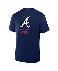 Fanatics Men's Navy Atlanta Braves Clubhouse Legacy Side Swipe T-Shirt