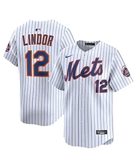 Nike Men's Francisco Lindor White New York Mets Home Limited Jersey