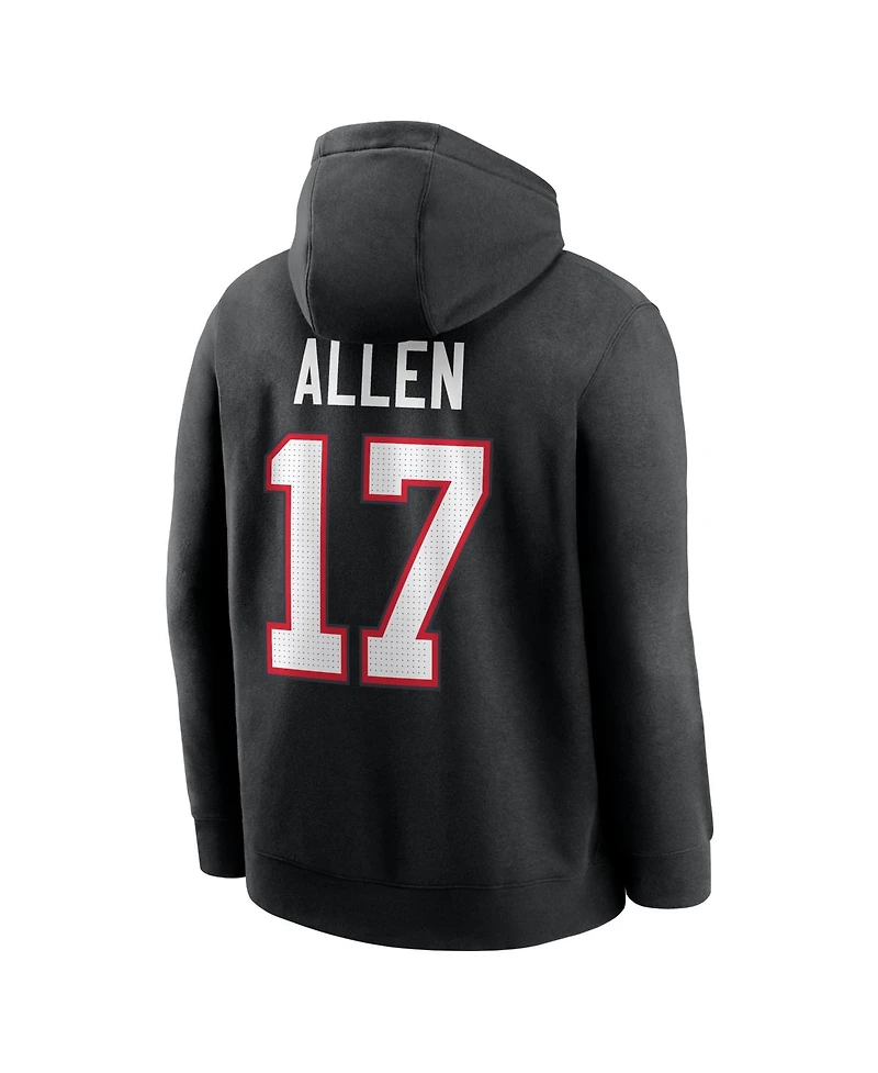 Nike Men's Josh Allen Black Buffalo Bills Name Number Fleece Hoodie