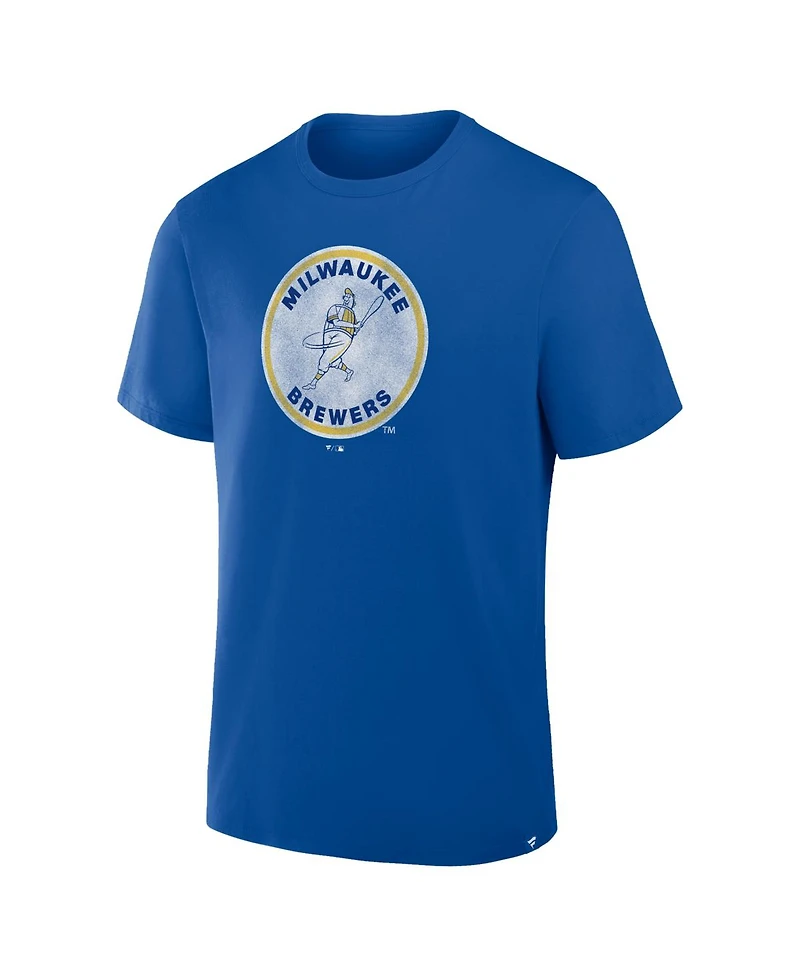 Fanatics Men's Royal Milwaukee Brewers Vintage Logo Legacy T-Shirt