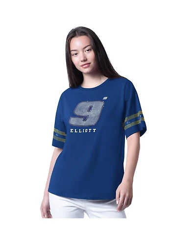 G-iii 4Her by Carl Banks Women's Royal Kyle Larson Fan Catch T-Shirt