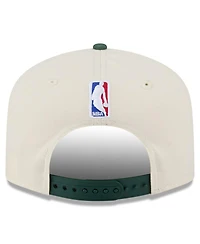 New Era Men's Cream/Hunter Green Milwaukee Bucks 2025/26 City Edition 19TWENTY Adjustable Hat