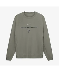 Nike Men's Olive Philadelphia Phillies Statement Primary Raglan Dri-fit Sweatshirt
