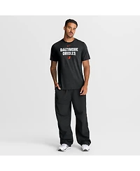 Nike Men's Heather Black Baltimore Orioles Stacked Tri-Blend T-Shirt