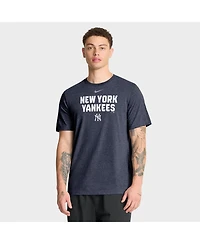 Nike Men's Heather Navy New York Yankees Stacked Tri-Blend T-Shirt