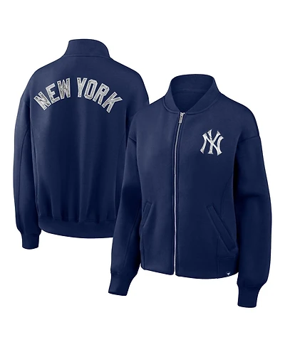 Fanatics Women's Navy New York Yankees Oversized Rage Against Full-Zip Jacket