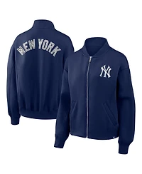 Fanatics Women's Navy New York Yankees Oversized Rage Against Full-Zip Jacket