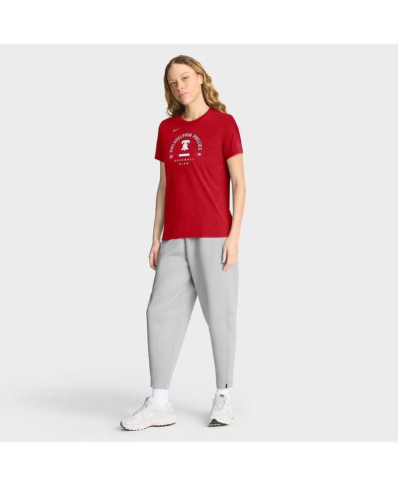 Nike Women's Red Philadelphia Phillies Authentic Collection Early Work Tri-Blend Dri-fit T-Shirt