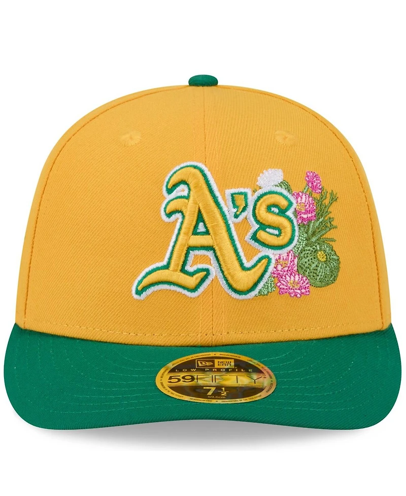 New Era Men's Gold/Green Athletics 2026 Spring Training Low Profile 59FIFTY Fitted Hat