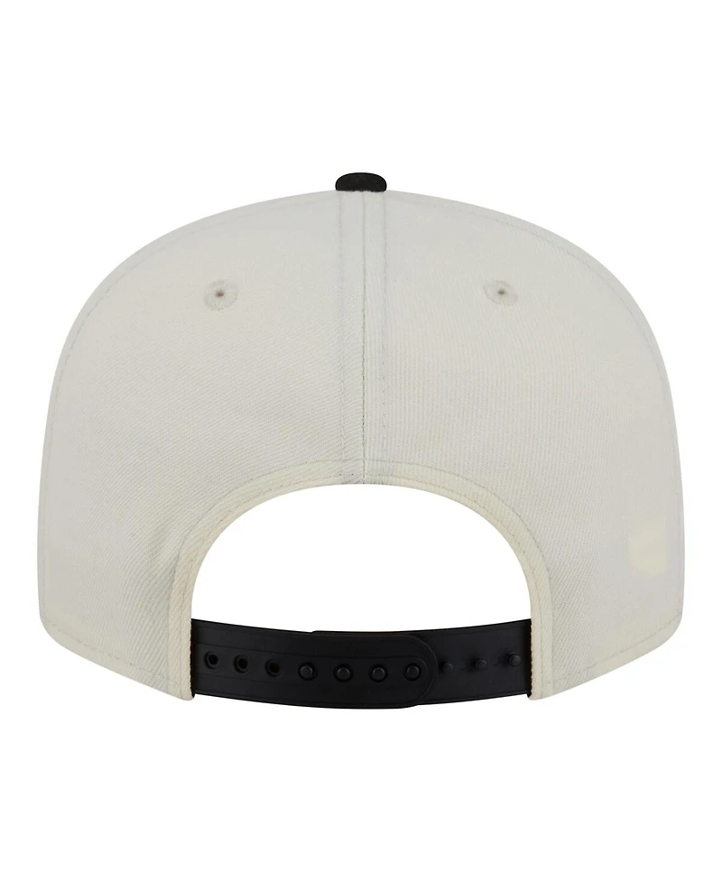 New Era Men's White/Black Chicago Blackhawks Injection Localized Two-Tone 9FIFTY Snapback Hat