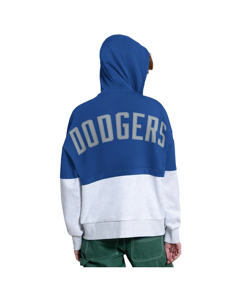 Starter Women's Royal/Heather Gray Los Angeles Dodgers Wishbone Full-Zip Hoodie