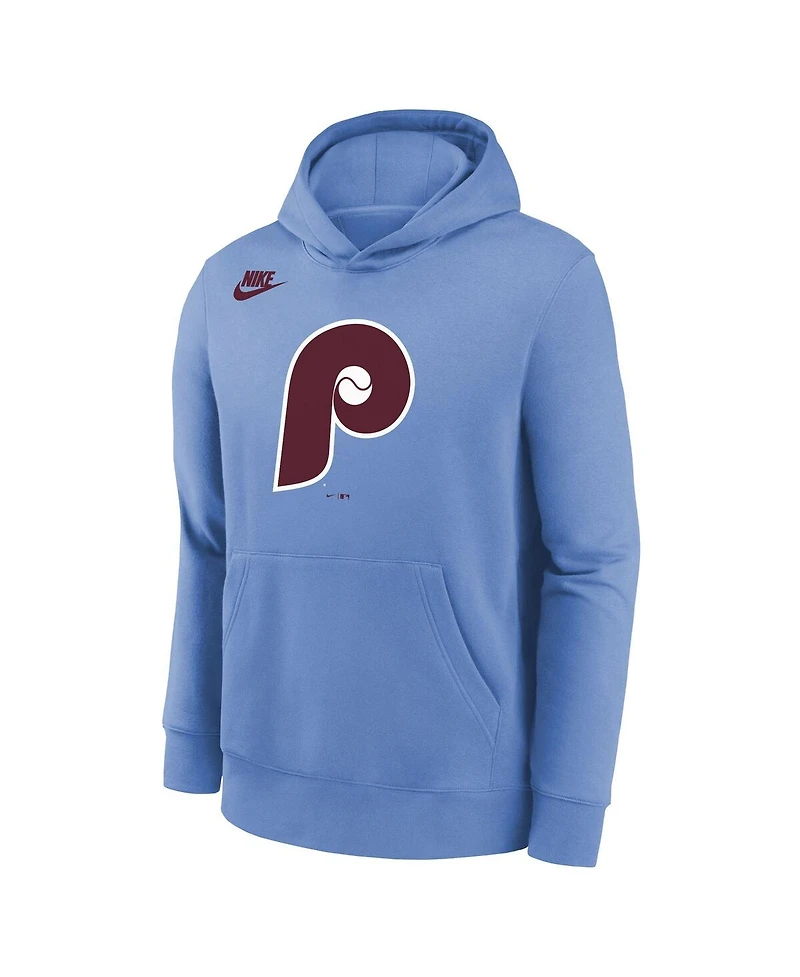 Nike Big Boys and Girls Light Blue Philadelphia Phillies Club Fleece Hoodie
