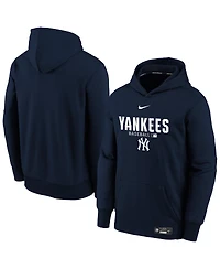 Nike Big Boys and Girls Navy New York Yankees Authentic Collection Therma-fit Hoodie