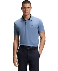 Boss by Hugo Men's Stretch-Cotton Stripe Trims Polo Shirt