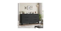 gaomon 7 Dresser for Bedroom, Wide Dresser, Freestanding Horizontal Drawer with Storage