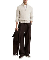 Reiss Men's Marled Half-Zip Knitted Jumper with Wool