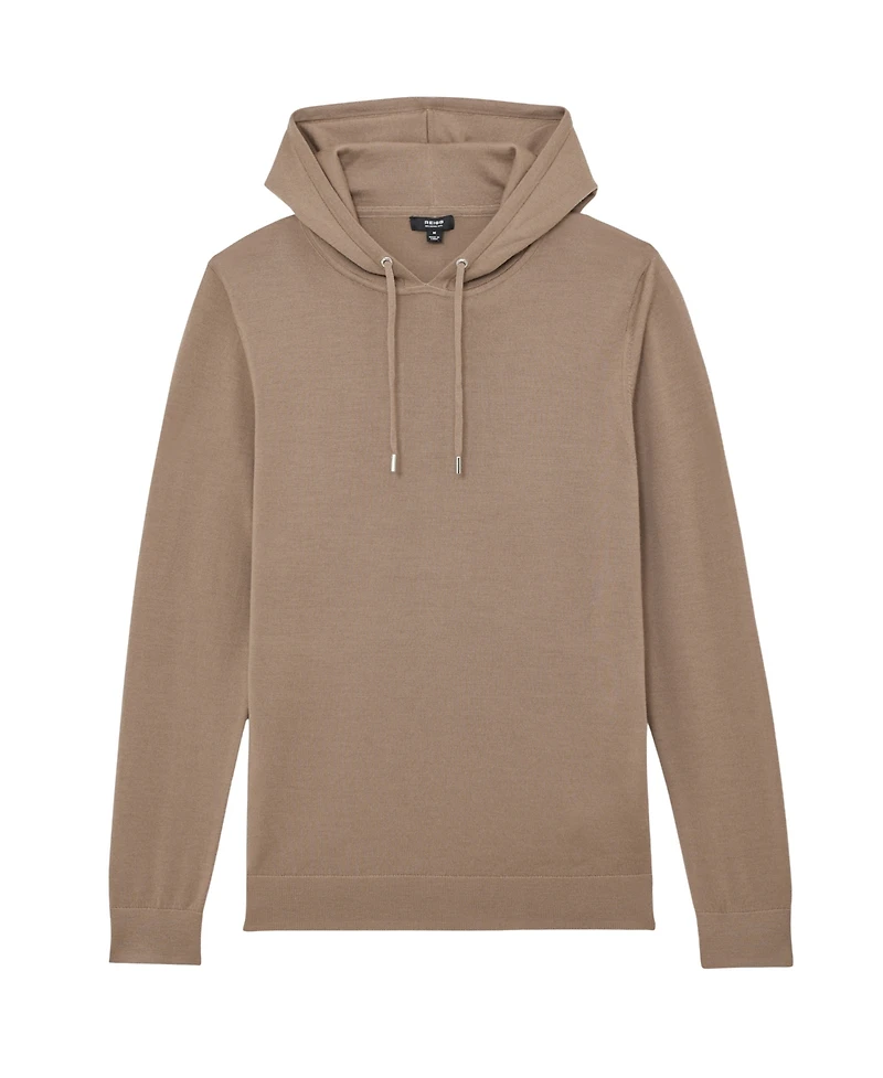 Reiss Men's Merino Wool Drawstring Hoodie