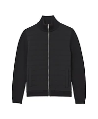 Reiss Men's Quilted Rib-Knit Funnel-Neck Jacket
