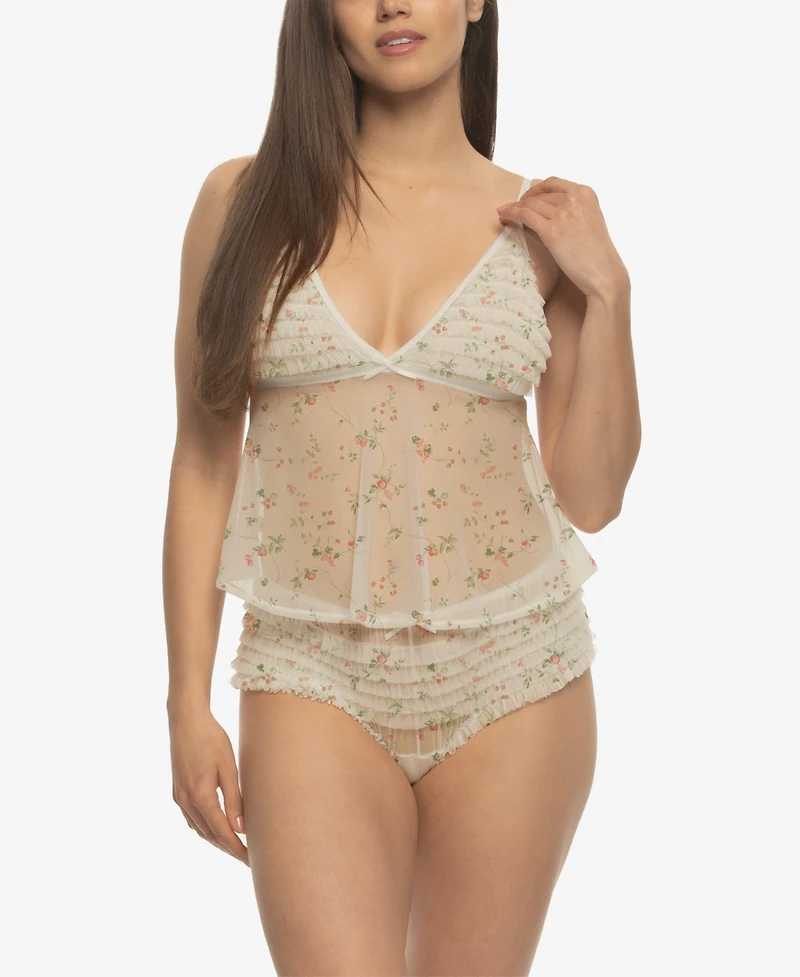 Jezebel Women's Veil Luxe Ruffle Cami and Panty Set 999548P