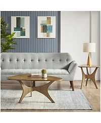 Ink+Ivy Blaze Triangle Wood Side Table