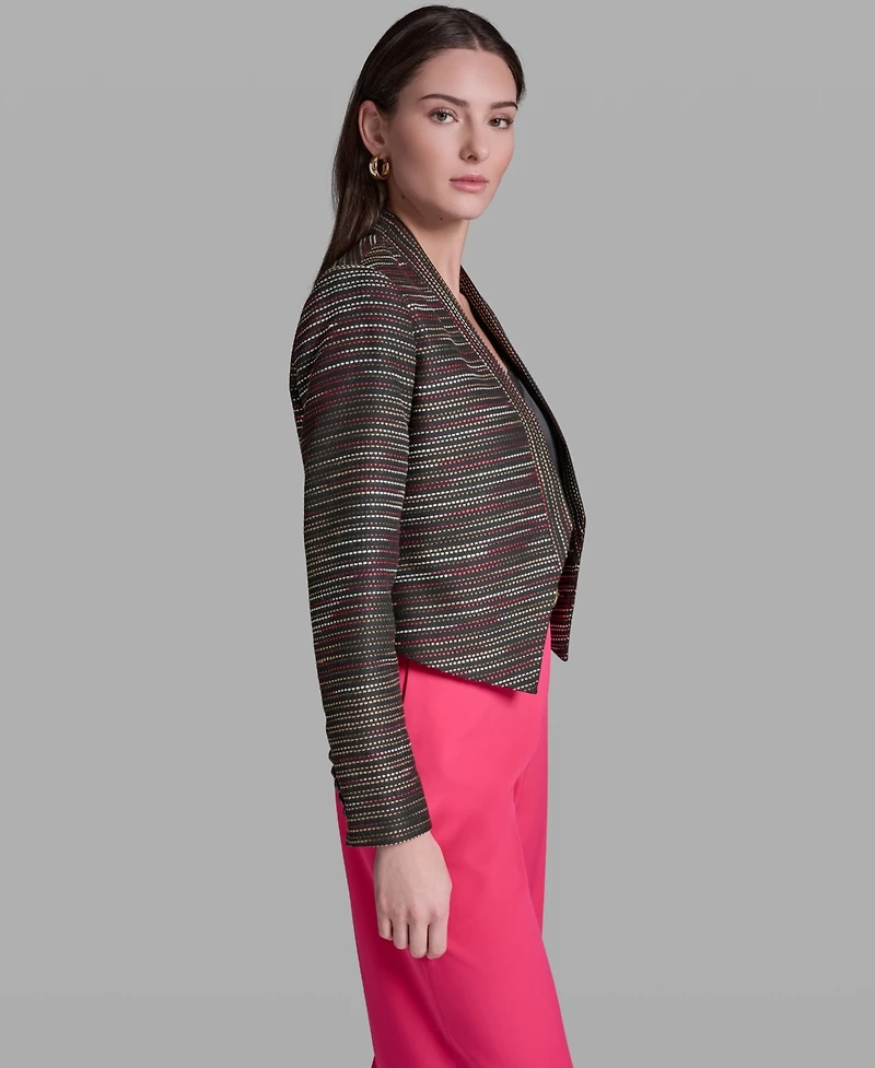 Bcbg Women's Textured Open-Front Collared Jacket