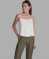 Bcbg Women's Studded Scoop Neck Cami Top