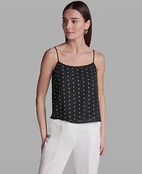 Bcbg Women's Studded Scoop Neck Cami Top
