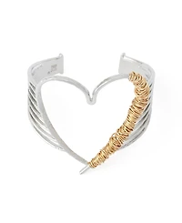 Robert Lee Morris Soho Two-Tone Heart Cuff Bracelet