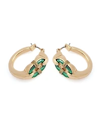 Robert Lee Morris Soho Malachite Link Huggie Earrings
