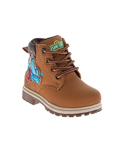 Sesame Street Elmo and Cookie Monster Toddler' Lace Up Boots (Toddler Sizes 5-10/Little Kids 11)
