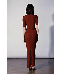 Walter Baker Women's Preston Rope Rib Knit Henley Top