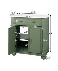 Sillysis Bathroom Vanity with Sink, Medieval Modern Solid Wood Roman Base, Flip Drawer, Adjustable Storage, Easy Clean